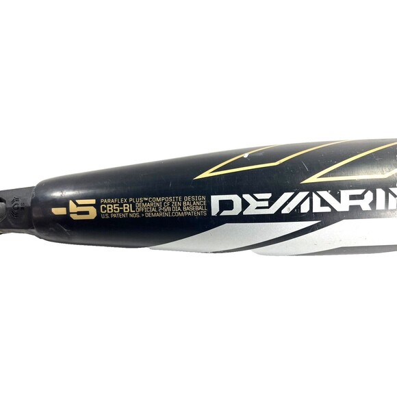 Demarini CF Black -5 Baseball Bat 2 5/8 Diameter CB5-BL Composite 30in 25oz - Picture 4 of 13